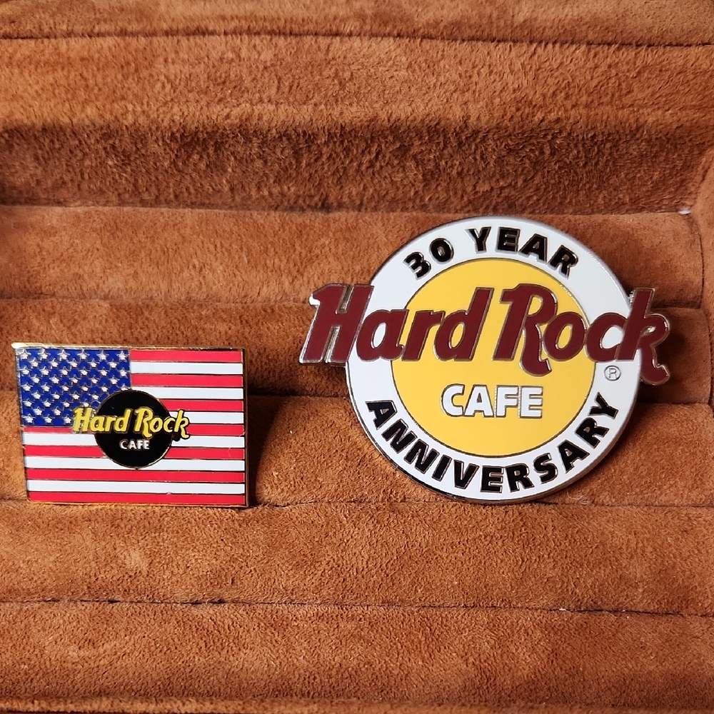 Hard Rock Cafe 30th Anniversary | USA Flag | Pin Set | Vintage
